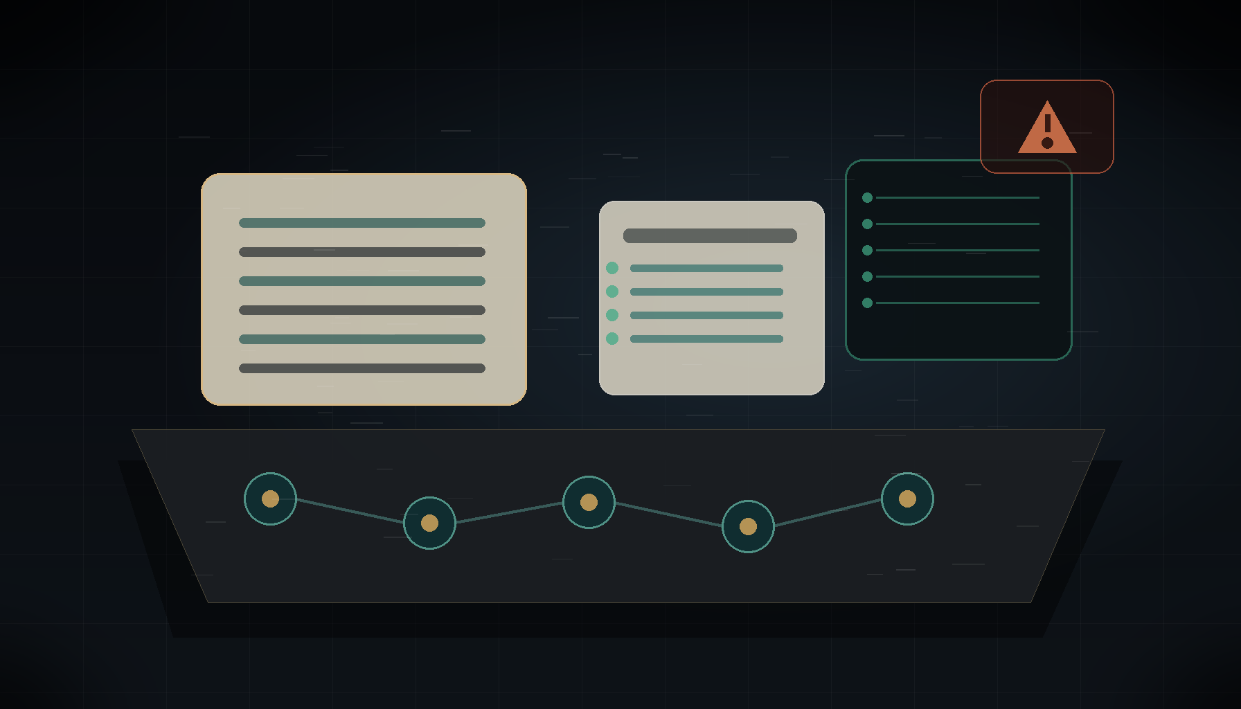 A dark control room where shared agent memory, startup files, per-agent workspaces, manifests, and runtime checks are reconciled before deployment.