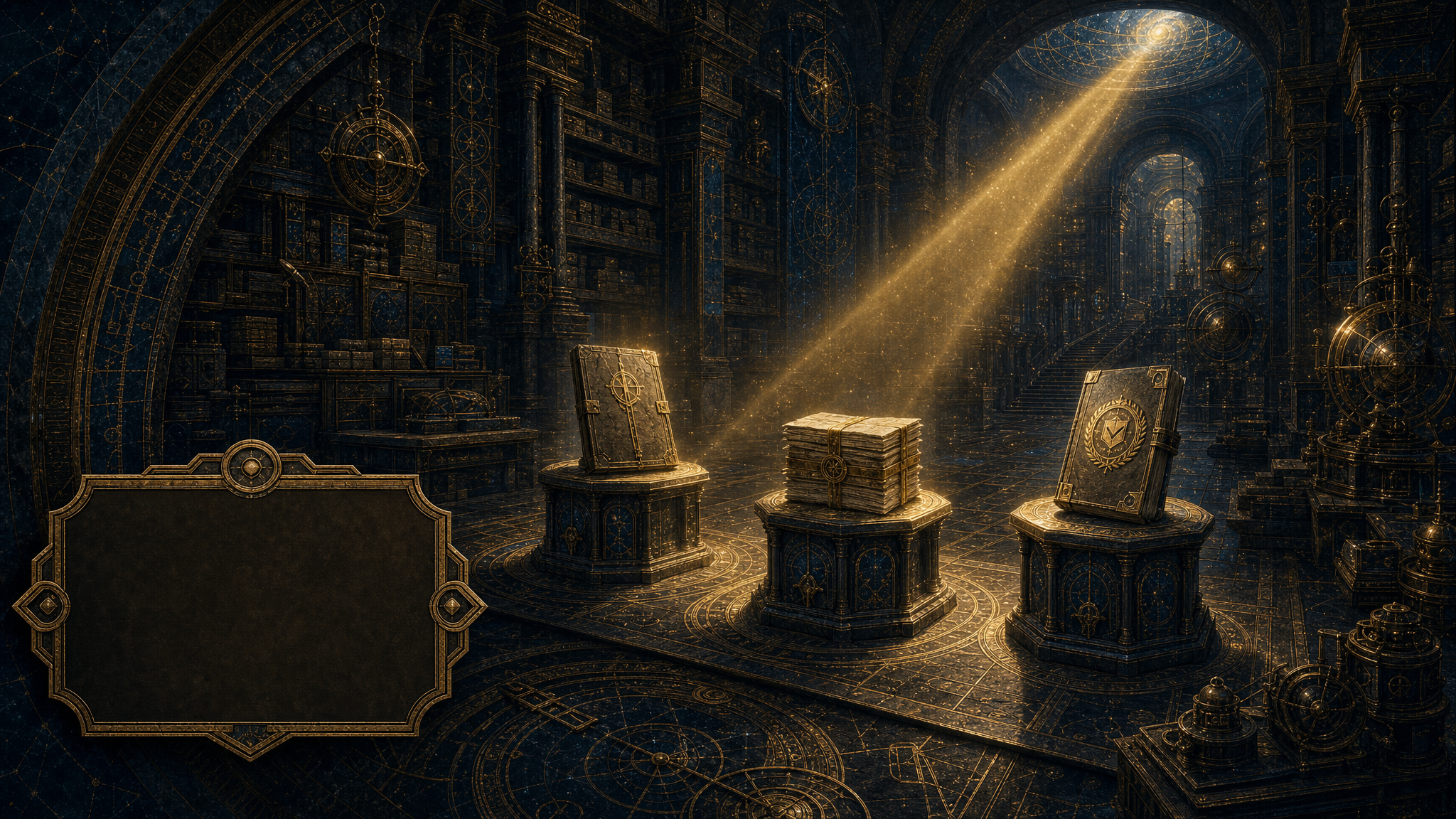 Astrolabe drones cast searchlights across an archive, surfacing prior plans, proof logs, and source packs.